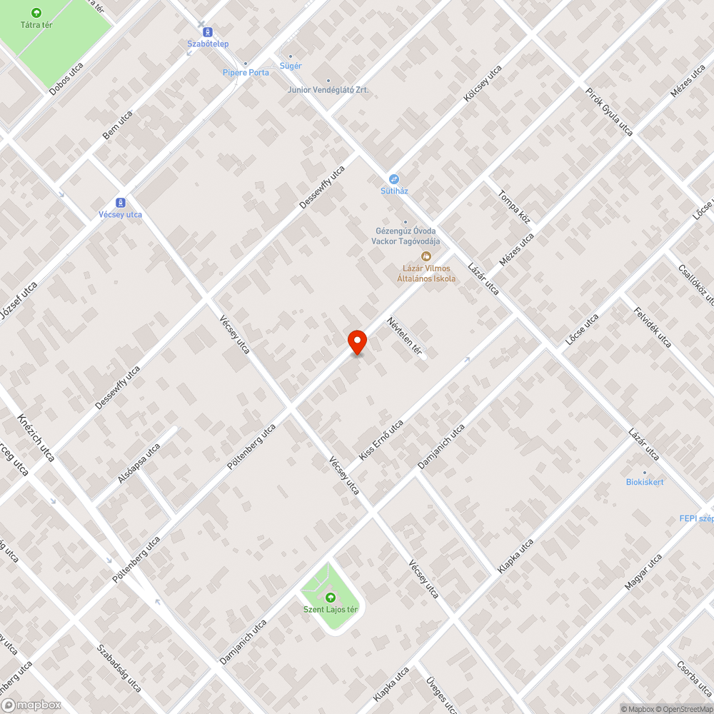 Elütött tetem bejelentés helye