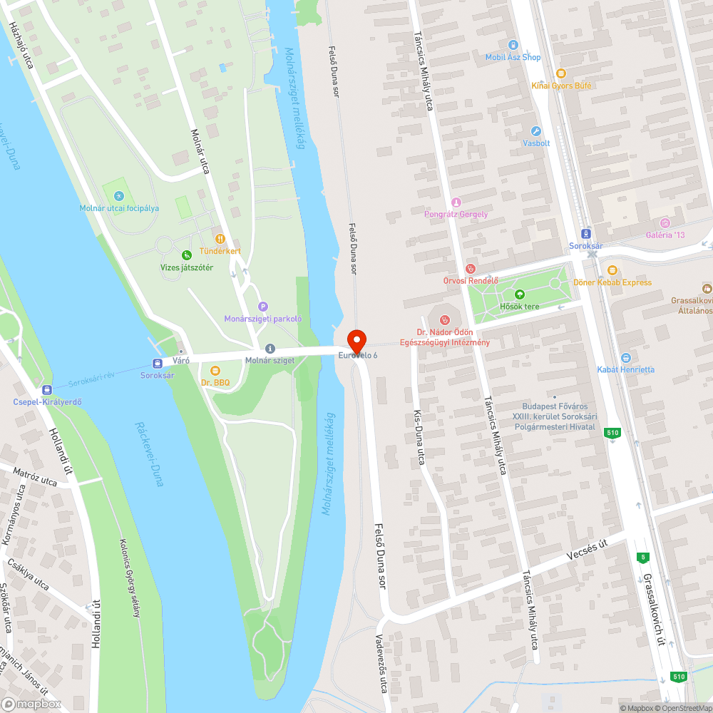 Kerékpárút forgalmi rend (Felső Duna sor) bejelentés helye