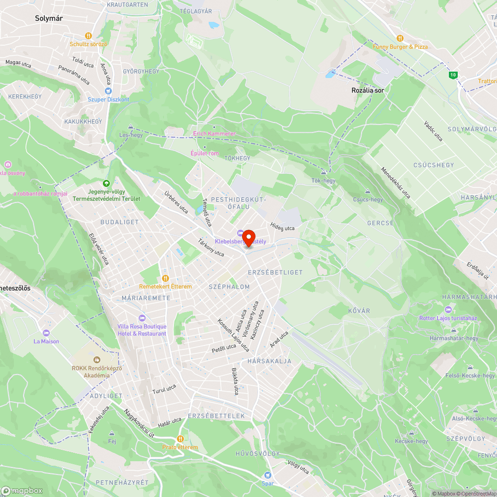 Sérült fekvőrendőr bejelentés helye