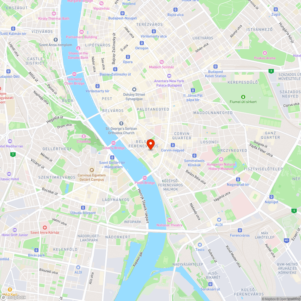 Leszakadt szemetes a Ráday utcában bejelentés helye