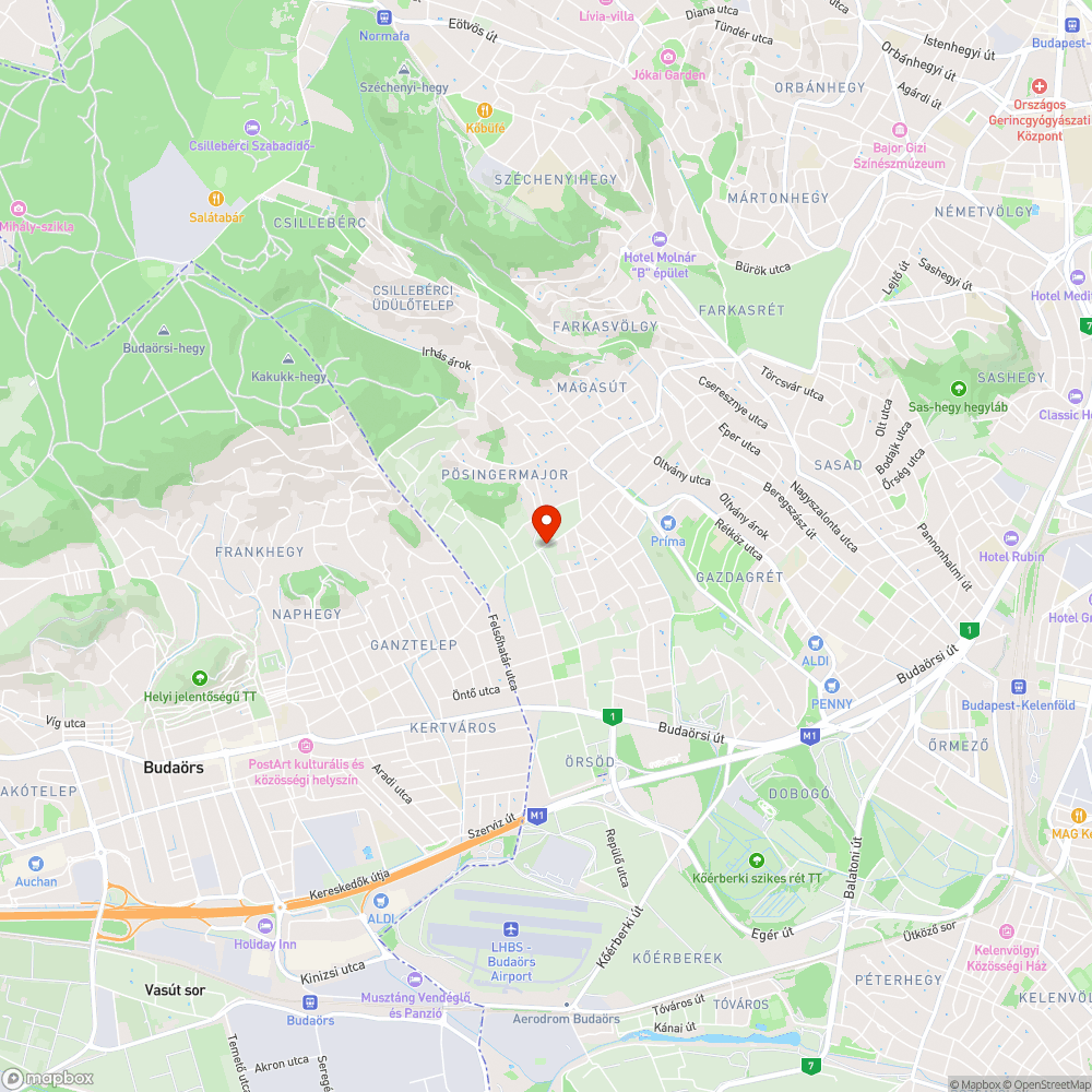 Katasztrófális állapotban lévő út a XI. kerületben bejelentés helye