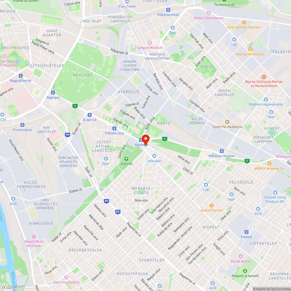 Nem működő közvilágítás a Határ úti buszvégállomásnál bejelentés helye