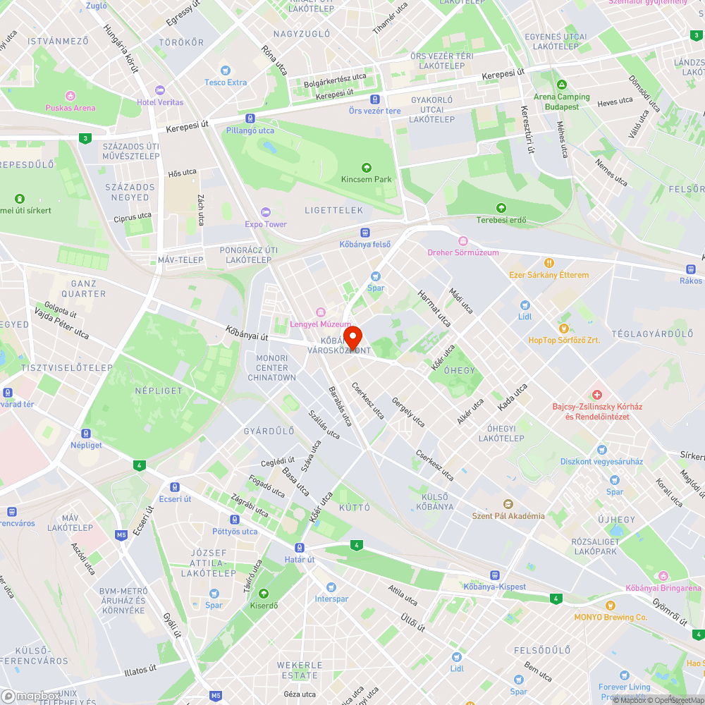 Kápolna utcai kerékpársáv újrafestése bejelentés helye