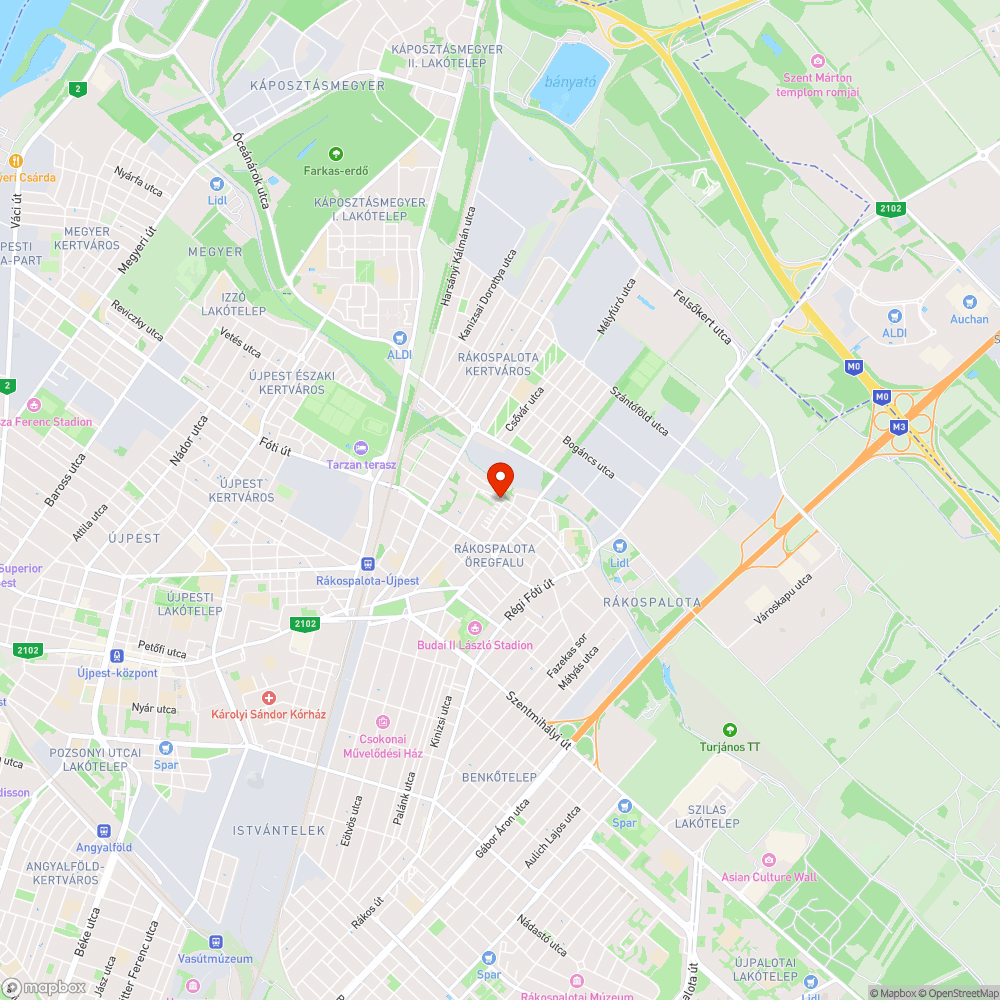 omladozó fal és tető egy elmüs épületen, életveszélyes járda bejelentés helye