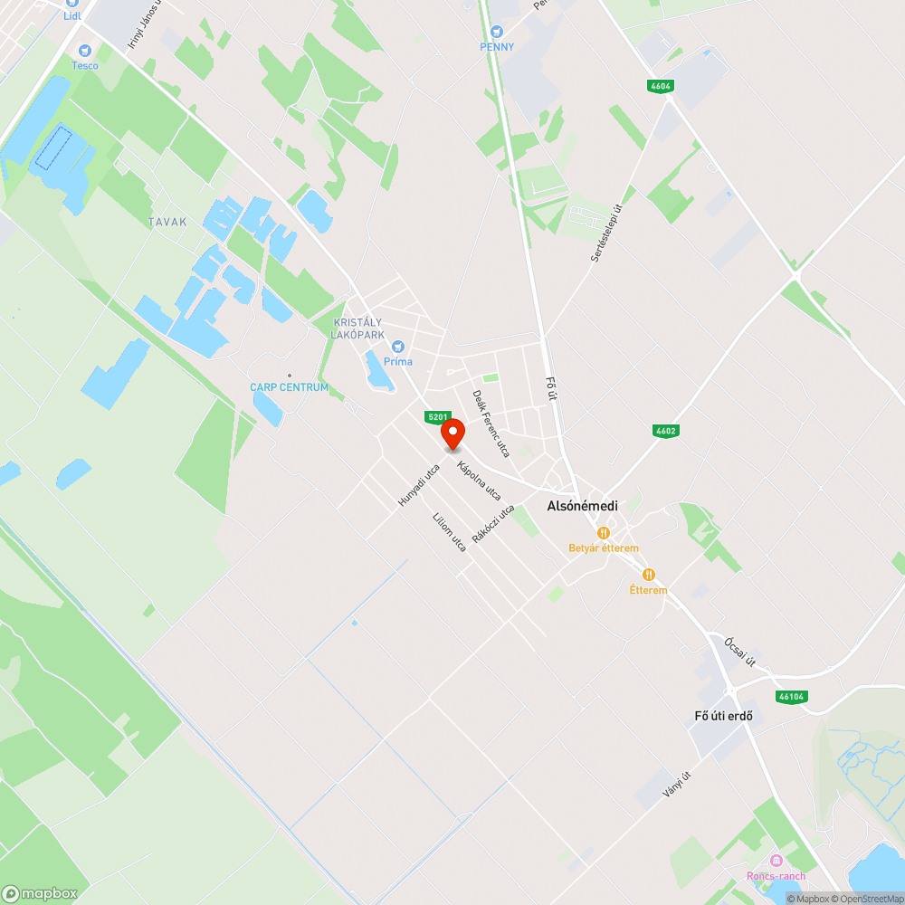 Alámosott, beszakadt üreg bejelentés helye