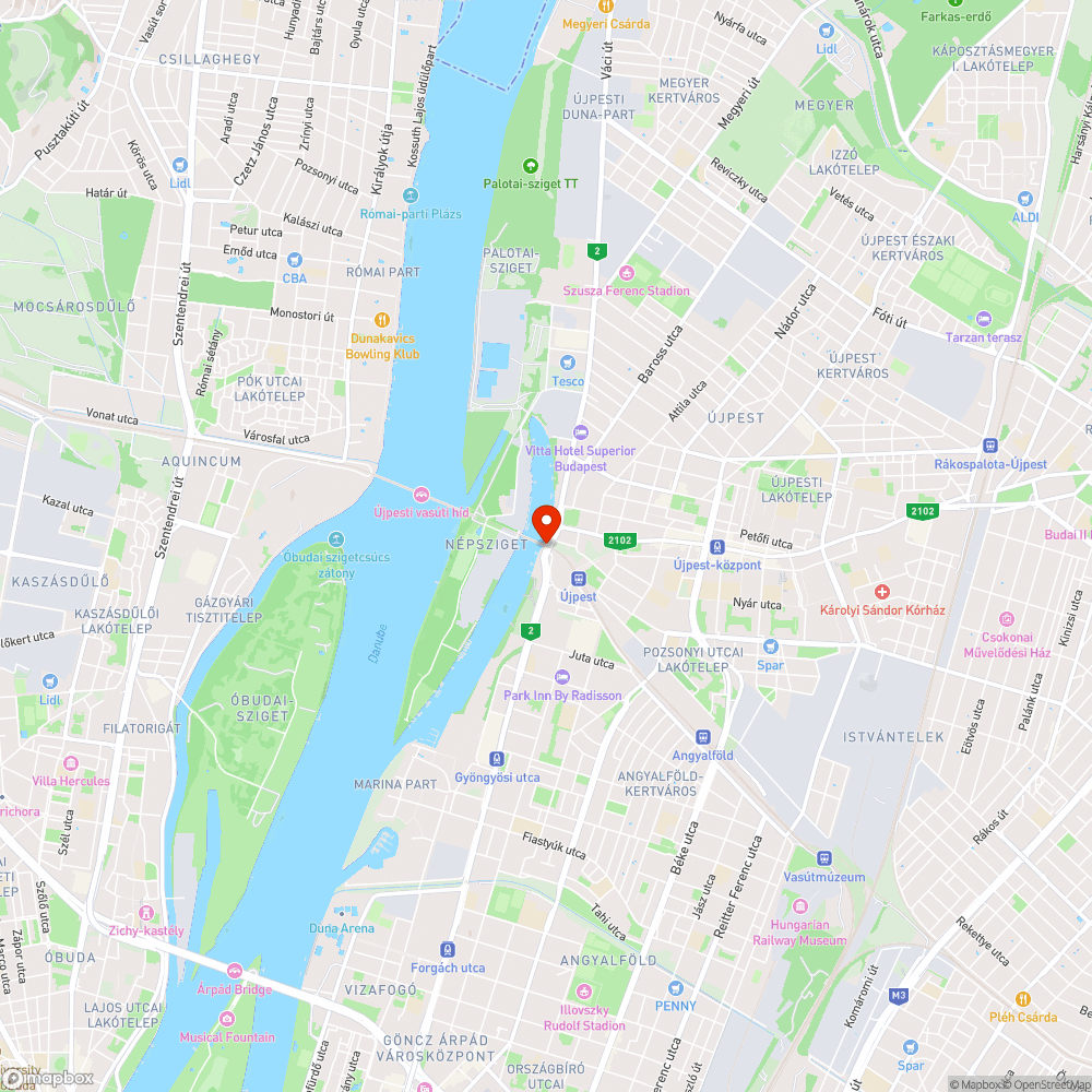 Szemét a Duna-parton bejelentés helye