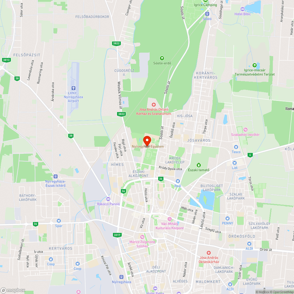 Mély kátyú bejelentés helye