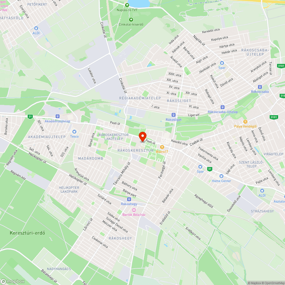 Szelektív szemétdomb az egészségügyi központ közelében bejelentés helye