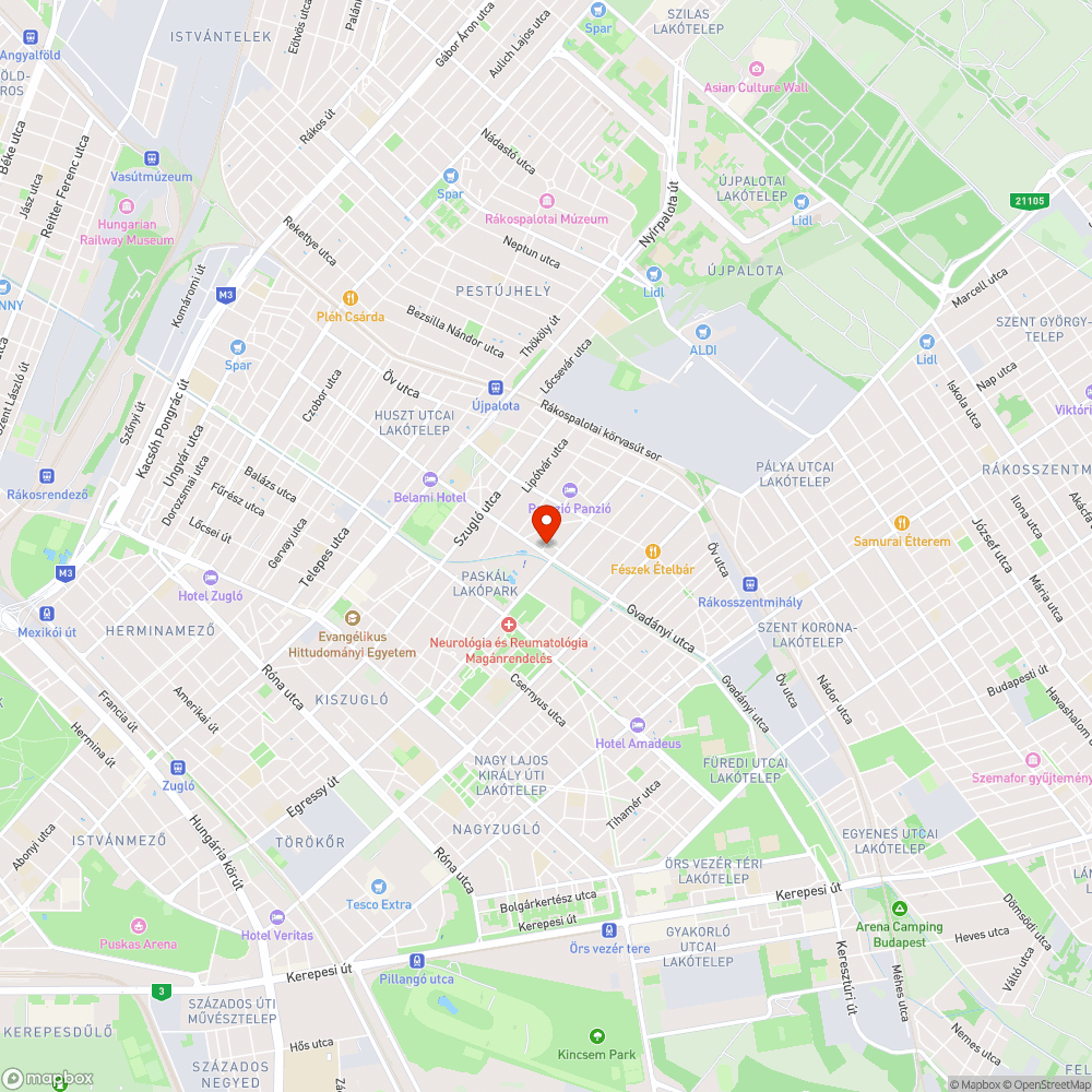 Kátyú bejelentés helye