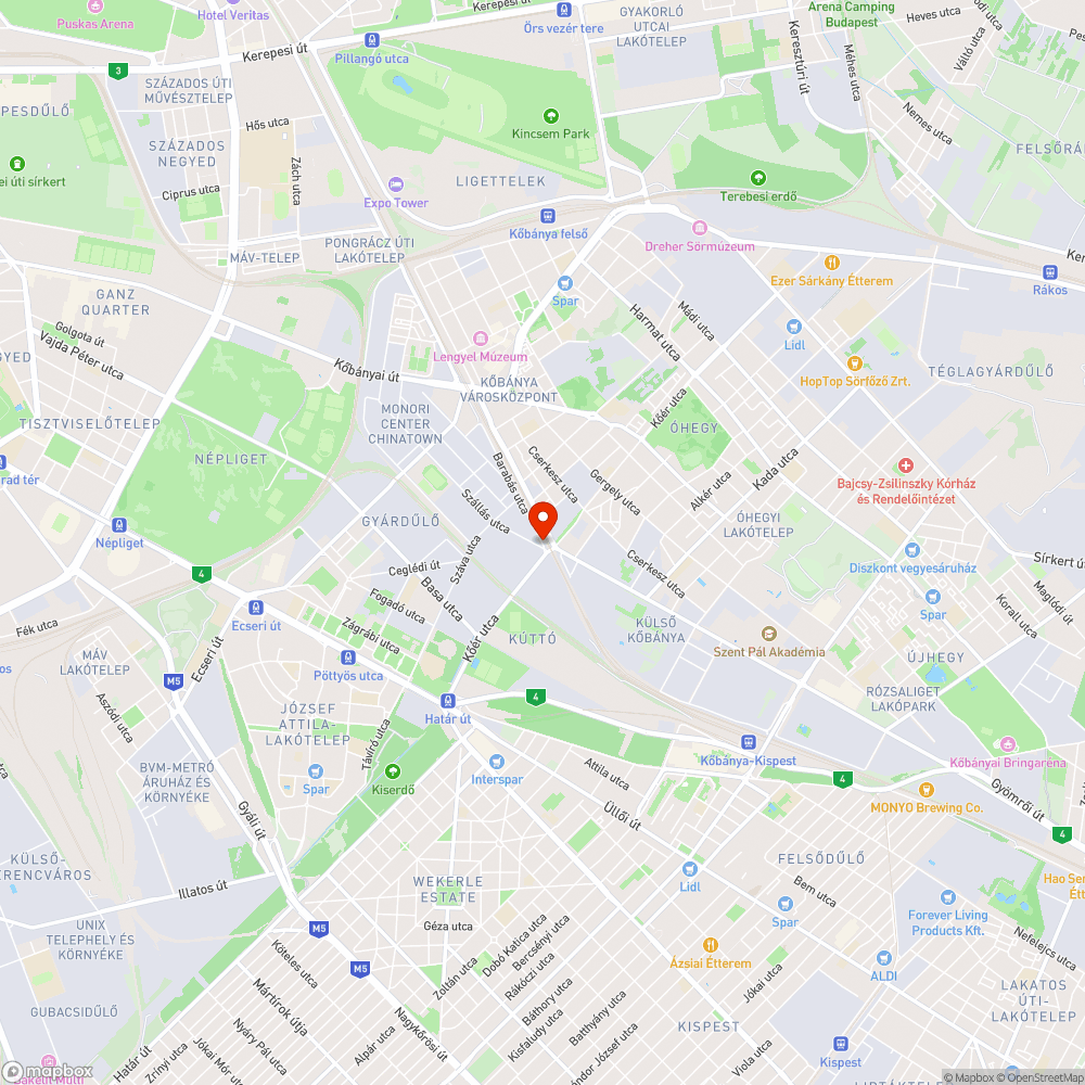 Kiemelt, félredobott kerékpárút tábla - Kőbánya, Barabás u. bejelentés helye