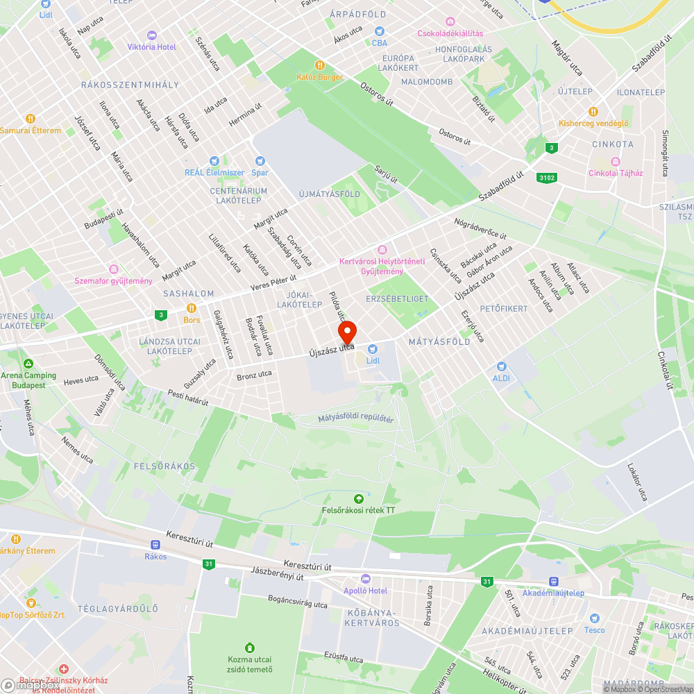 Bringasávba belógó fa bejelentés helye