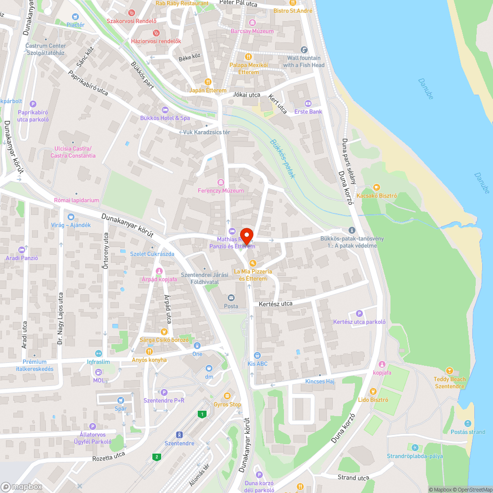 Fürdő utca, parkolás bejelentés helye