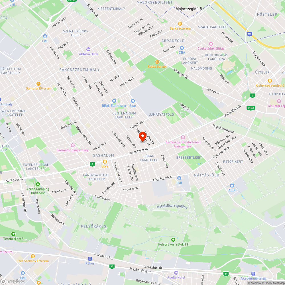 Belógó fa a Testvériség utca sarkán bejelentés helye