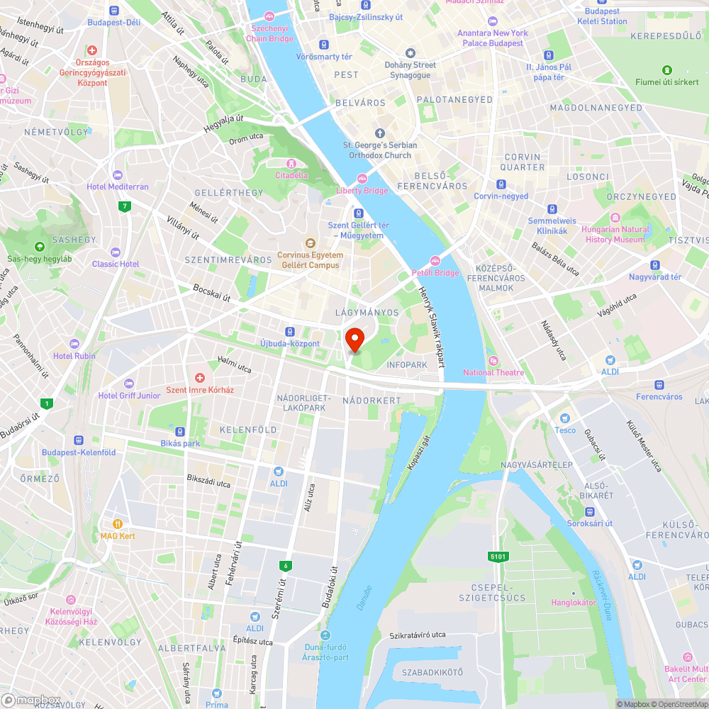 ember magasságú gaz a Bogdánfy úton bejelentés helye