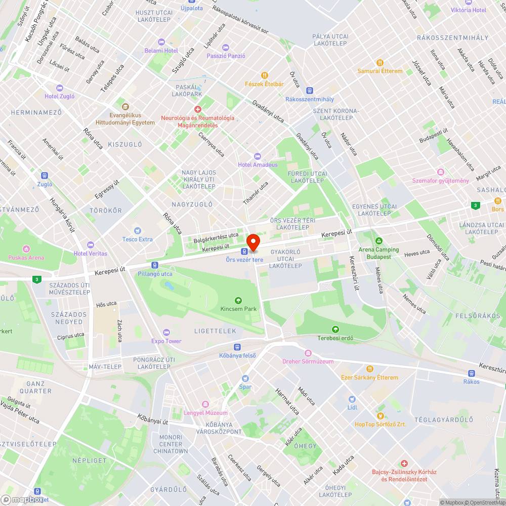 Megázhatnak az utasok az Örs vezér téren bejelentés helye