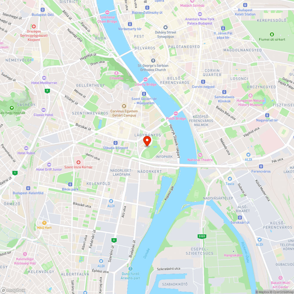 Gyomos elválasztó járdasziget a Bogdánfy utcában bejelentés helye