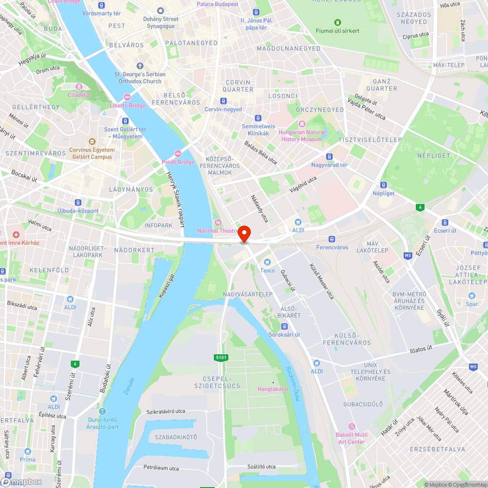 Közvágóhíd, vasúti felüljáró zajterhelése bejelentés helye