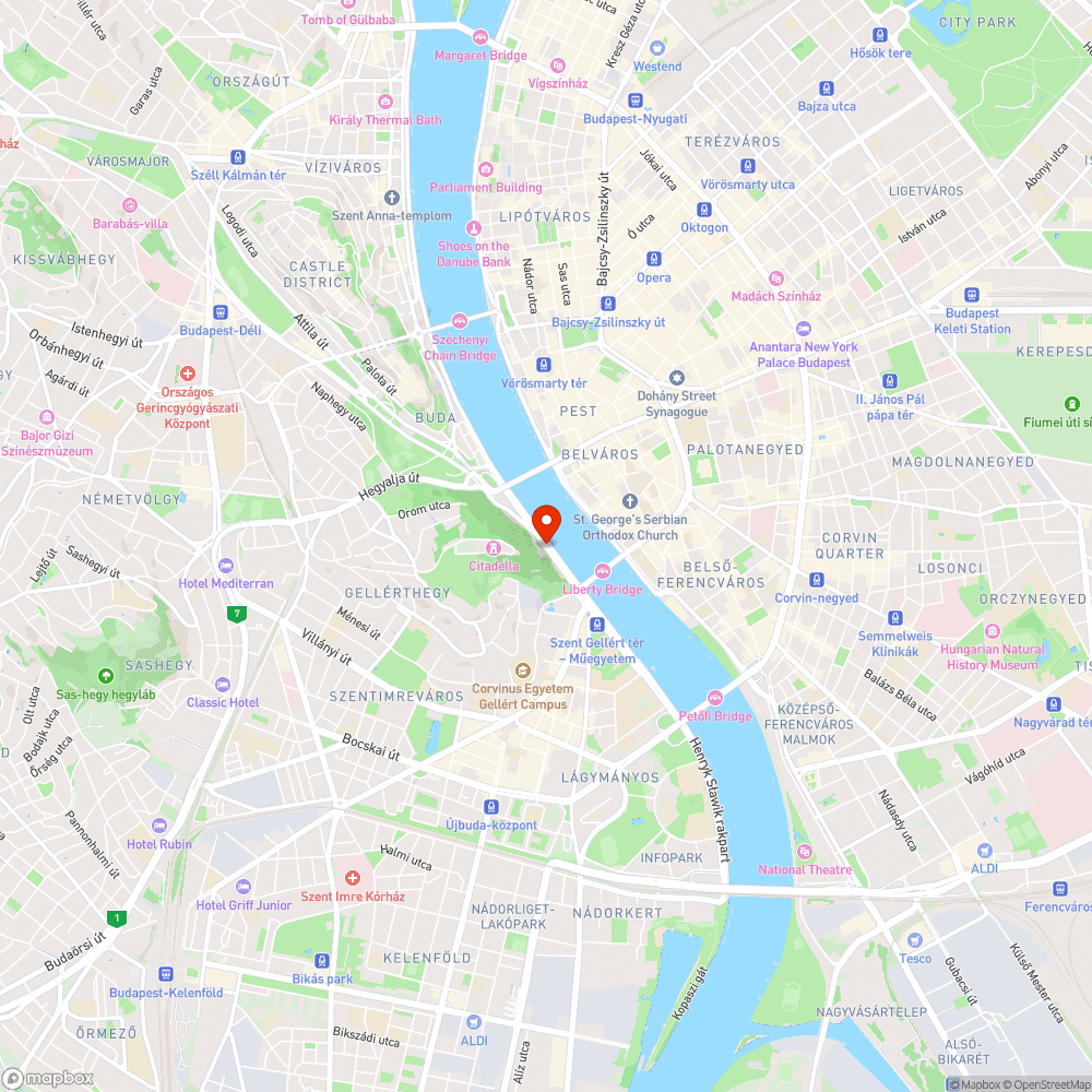 Szent Gellért rakparti fák bejelentés helye