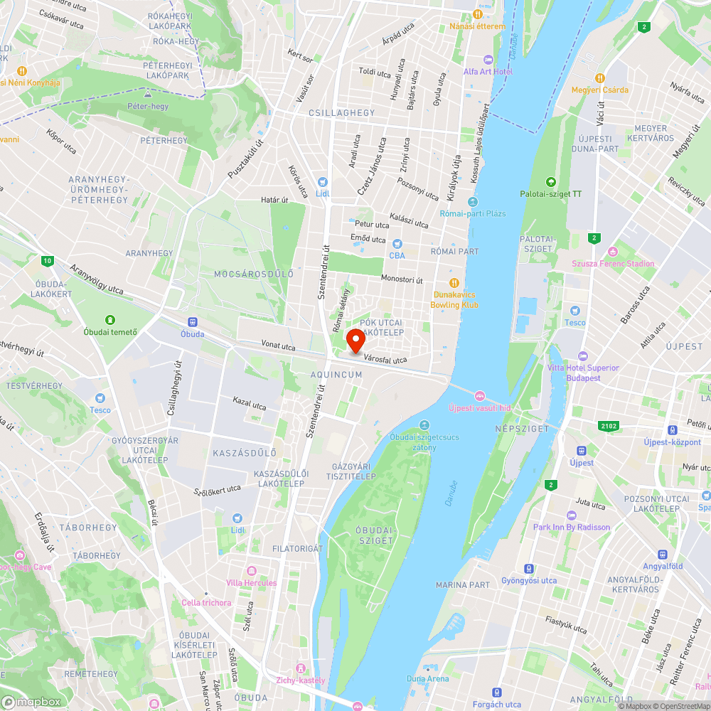 Kátyúk a Városfal és a Péter utca találkozásánál bejelentés helye