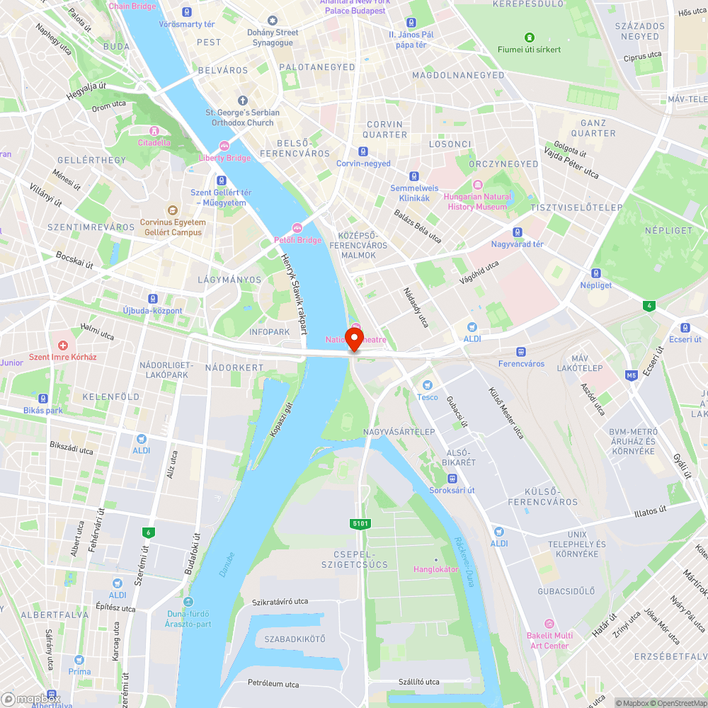 Rákóczi hídon bukkanó a bicikli úton bejelentés helye