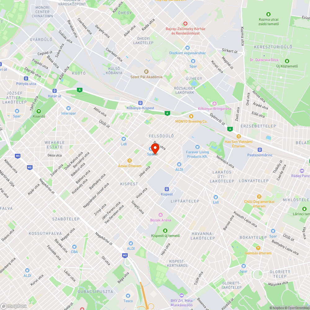 Bokor járdára nőtt bejelentés helye