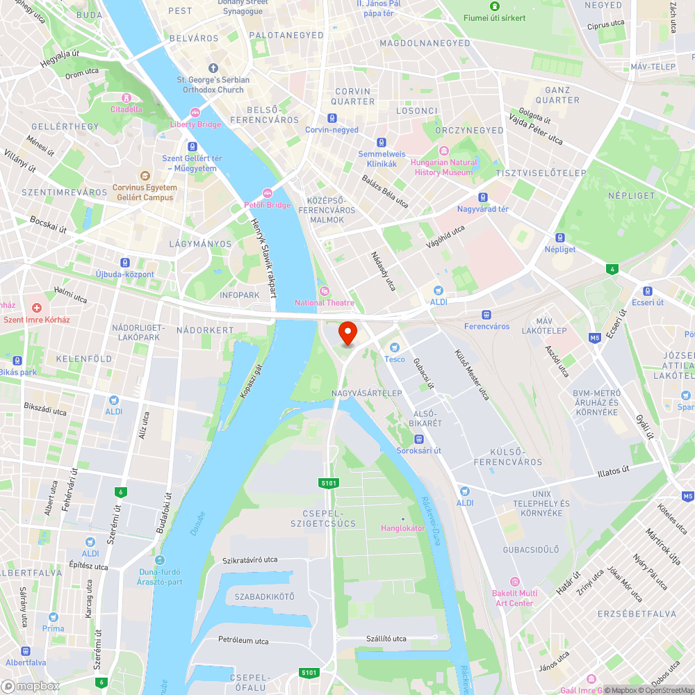 Elhagyott jármű a soroksári úti OBI áruháznál bejelentés helye