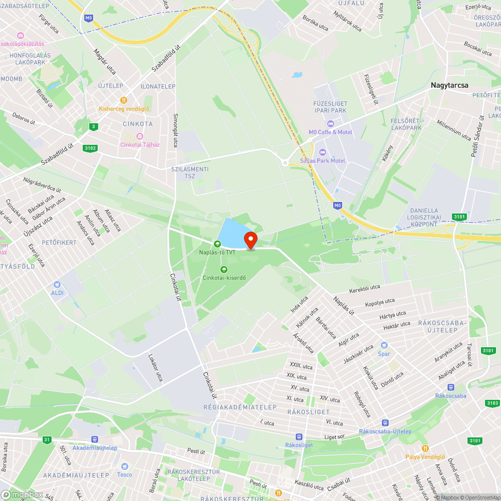 Szeméthalom az erdőben bejelentés helye