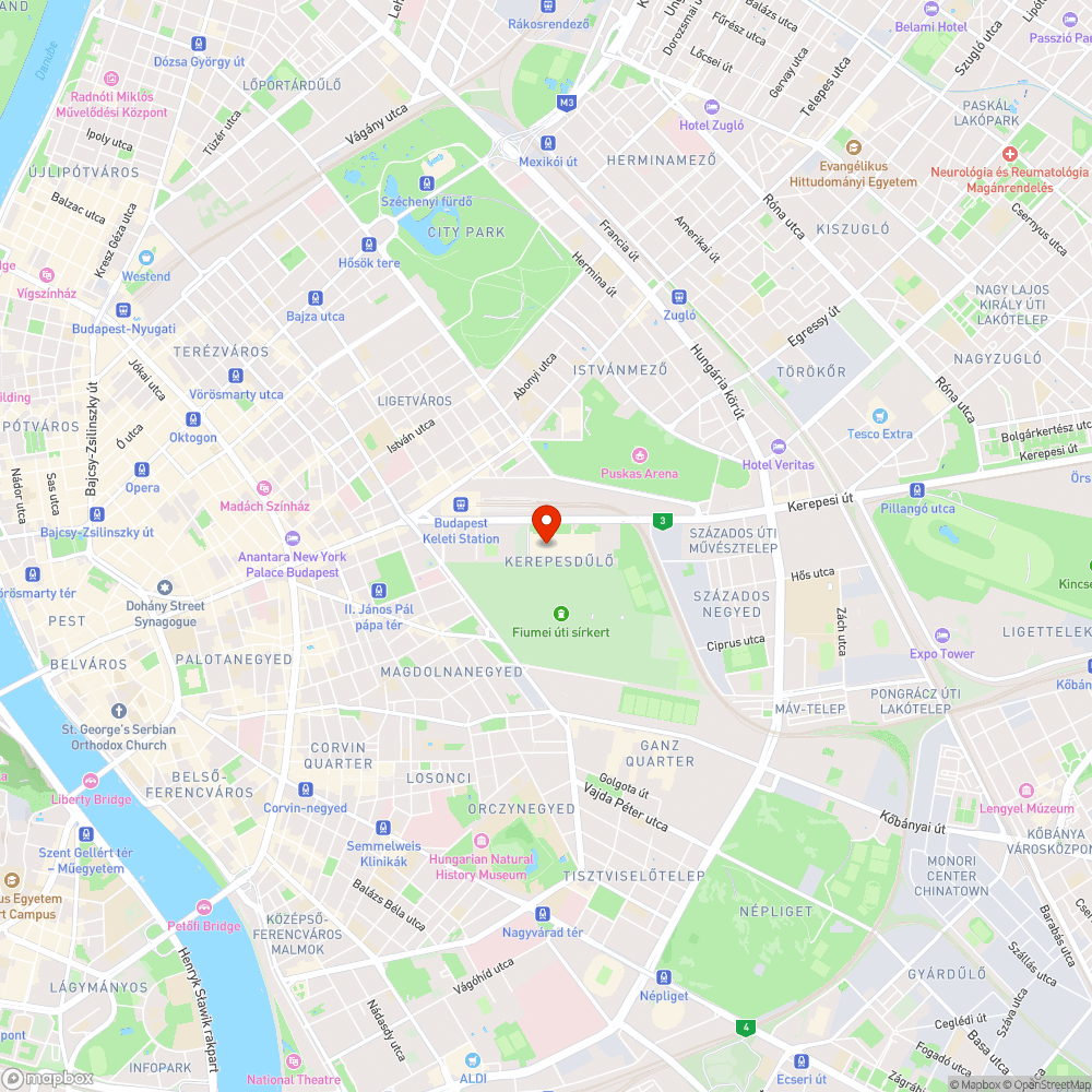 Elhagyott autó az Aréna Plázában bejelentés helye