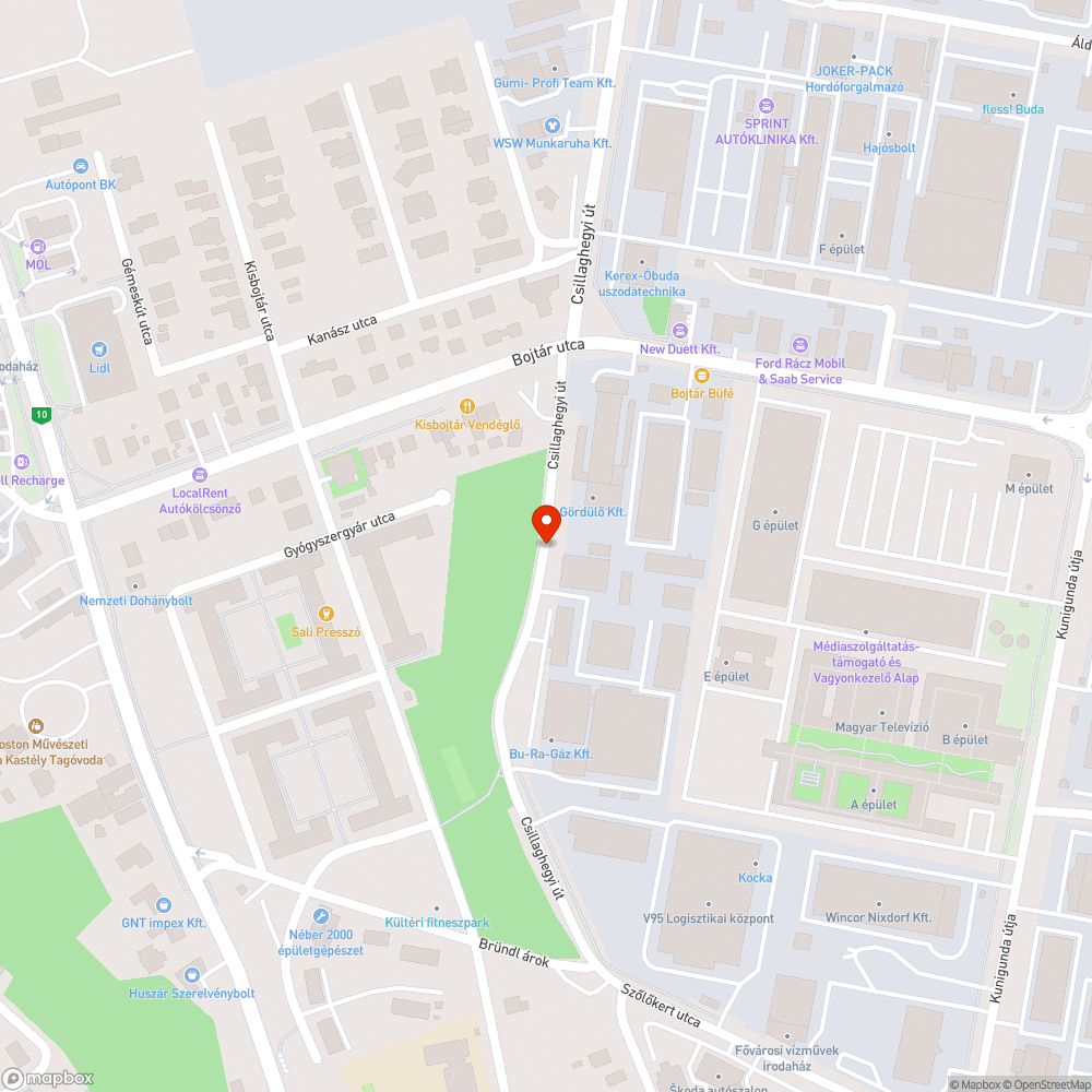 Hiányzó közvilágítás a Csillaghegyi út egy szakaszán bejelentés helye