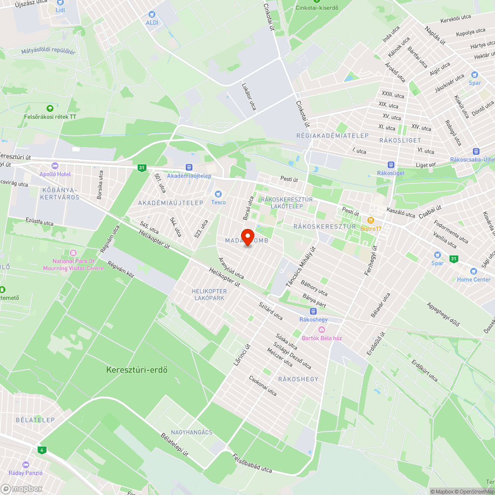 Üvegszilánkok bejelentés helye