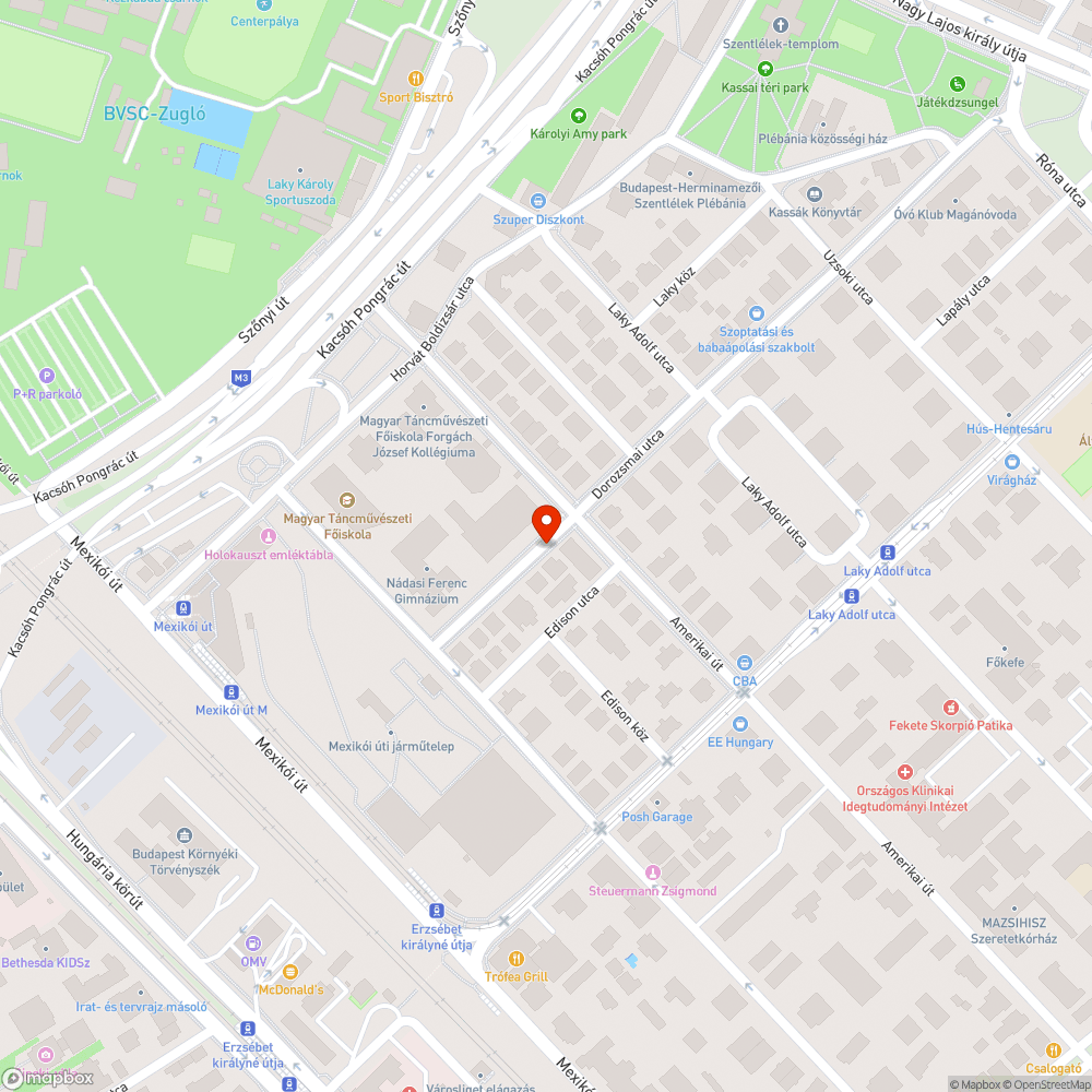 Elhagyott autó bejelentés helye