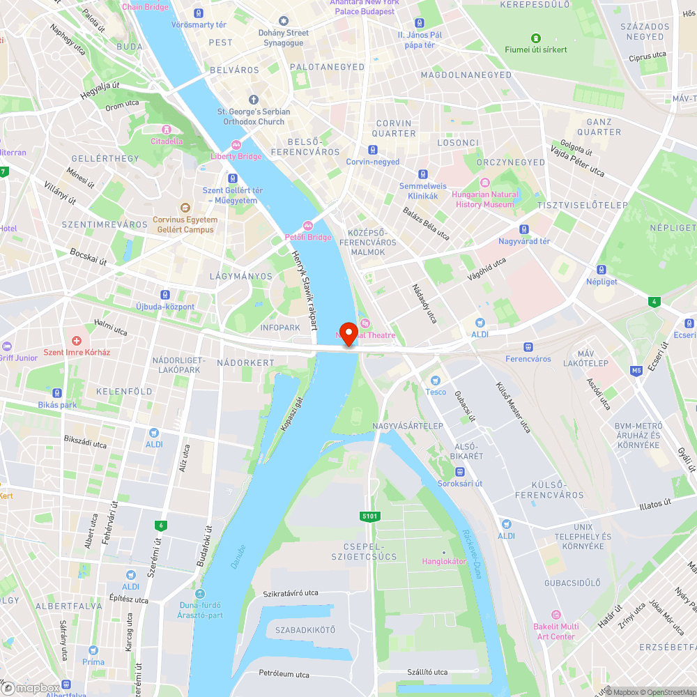 Üvegszilánkok a Rákóczi hídon bejelentés helye