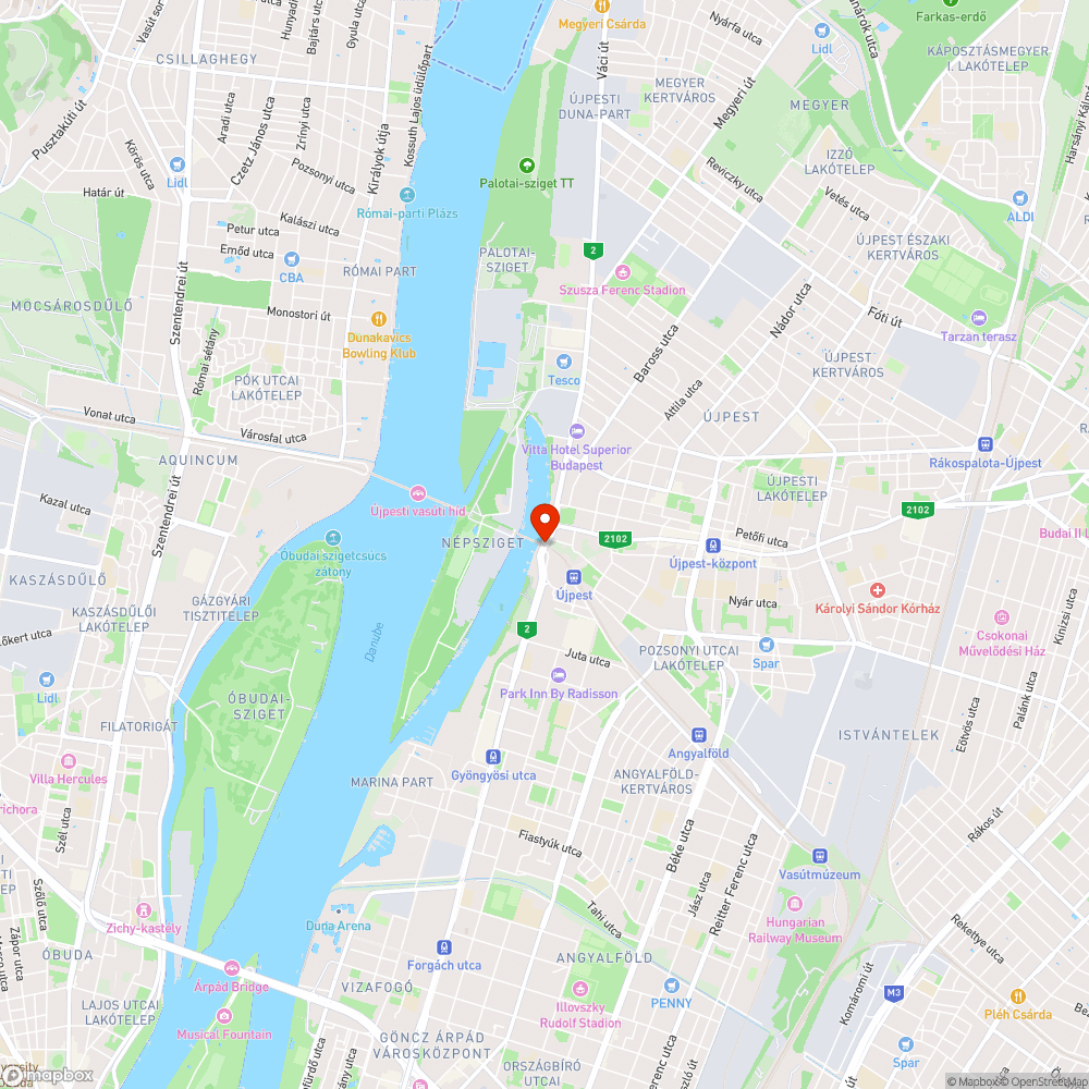 Beszakadt csatornafedő bejelentés helye