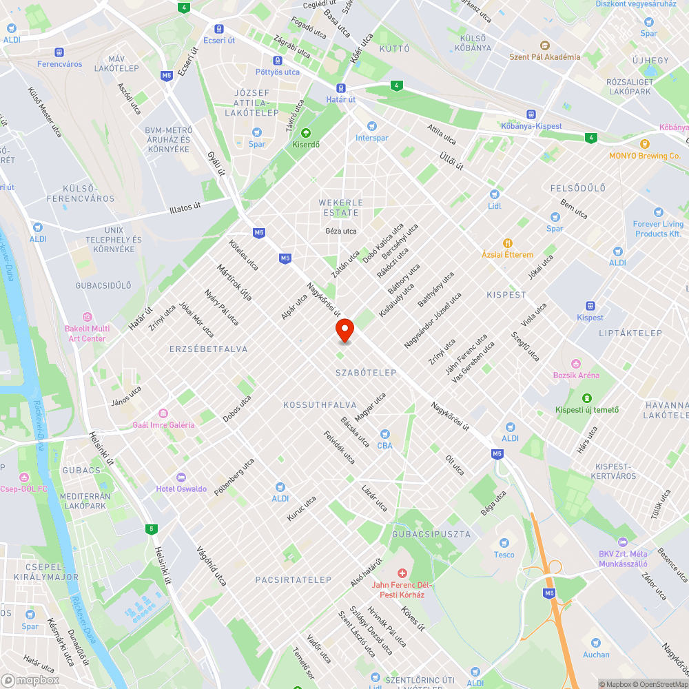 Kátyú bejelentés helye