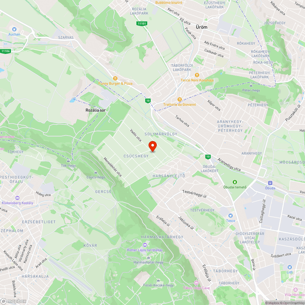 Kráterek, vízmosások az úton bejelentés helye