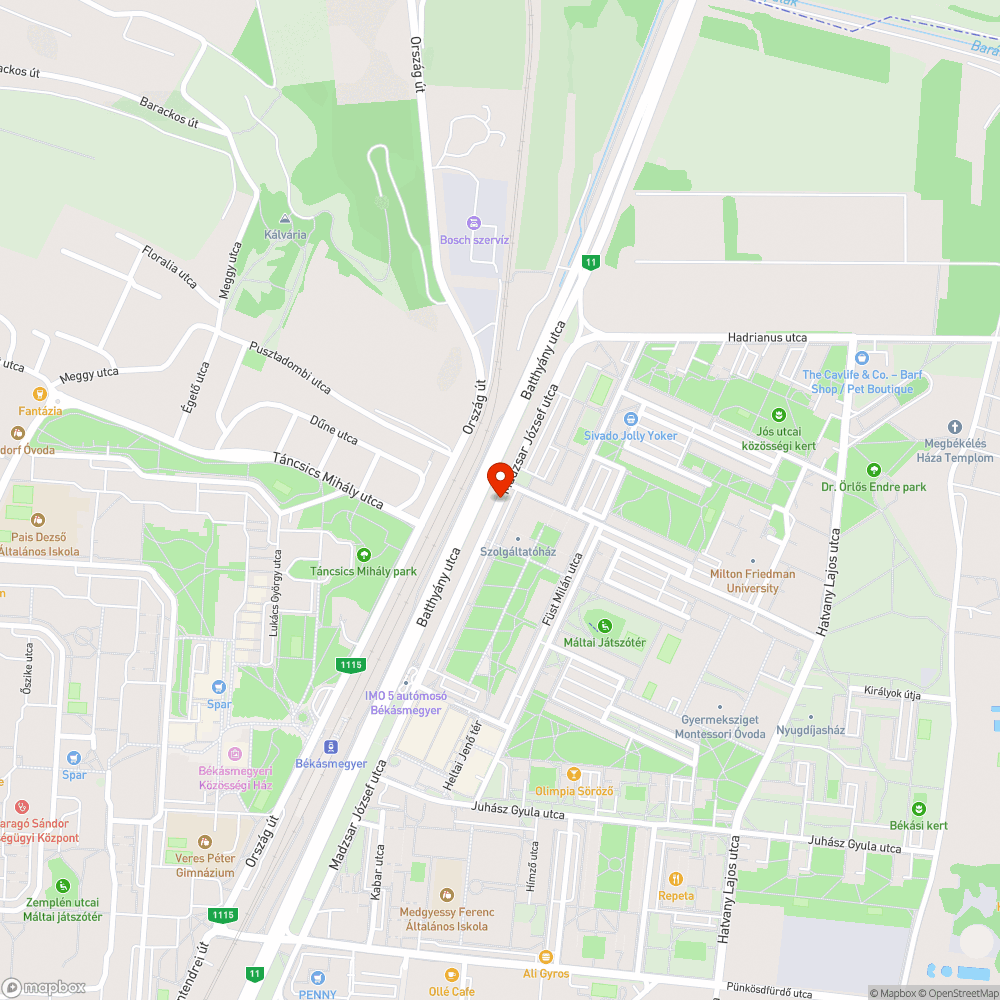 MHU712 bejelentés helye