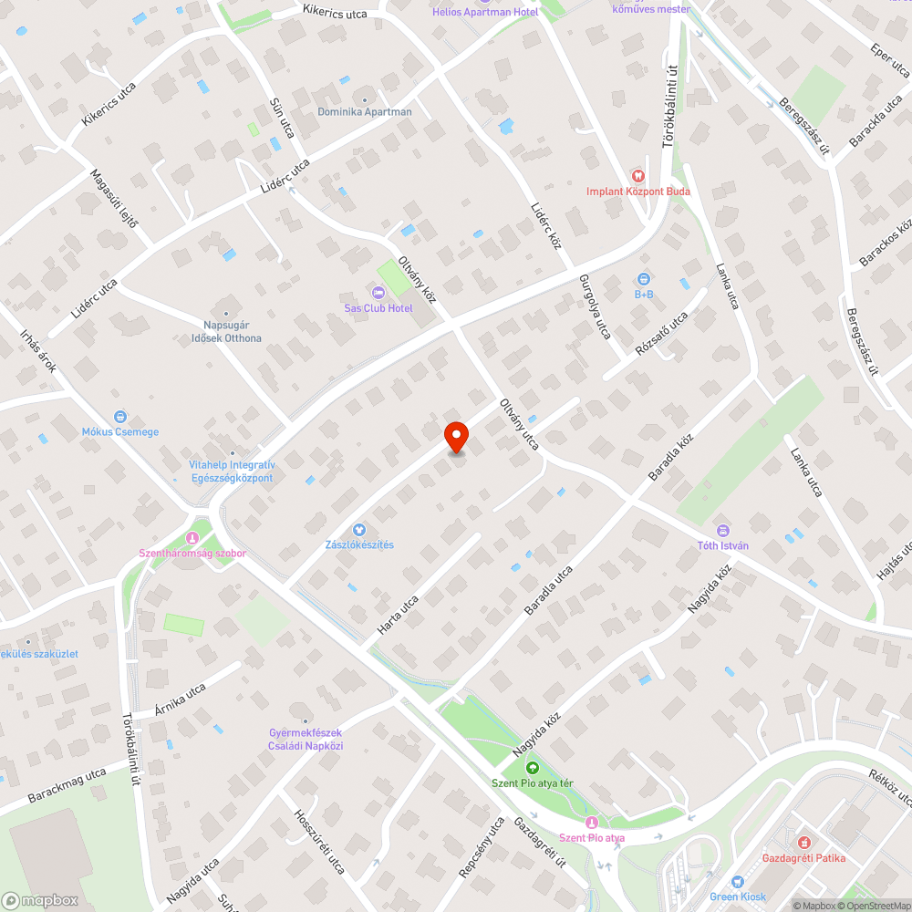 Táska utca 4 és 6 előtti közvilágítás nem működik bejelentés helye