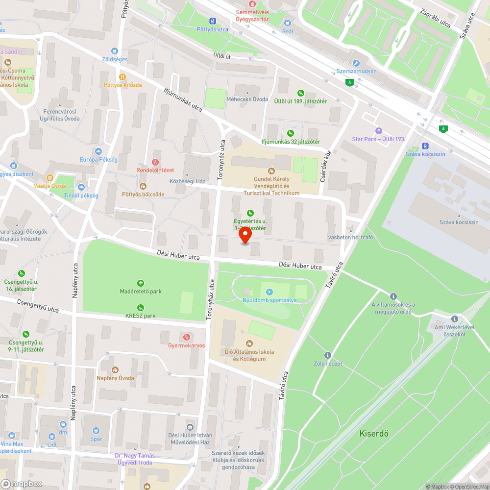 Leszakadt faágak bejelentés helye