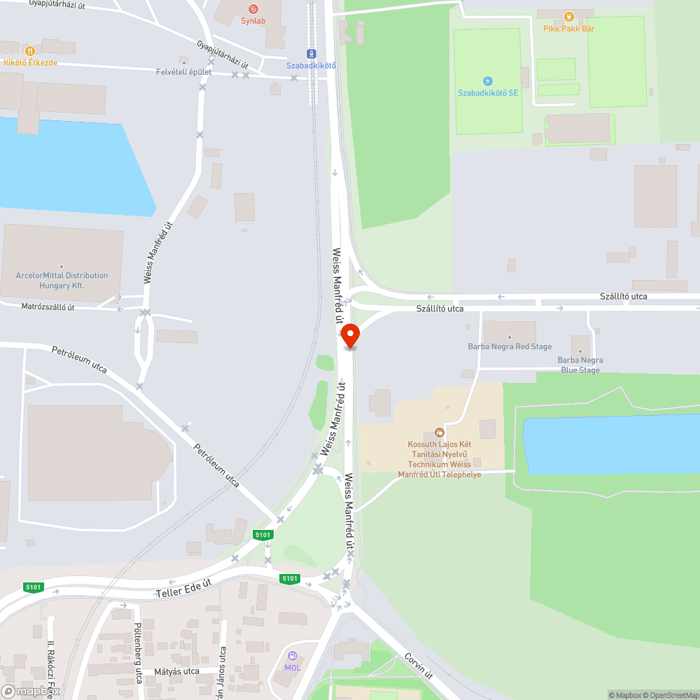 Még fel nem festett útburkolati jelek bejelentés helye