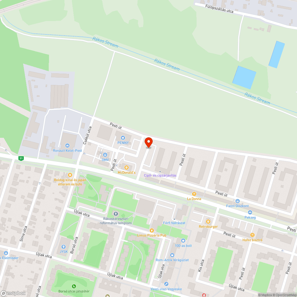 Roncs pözsó bejelentés helye