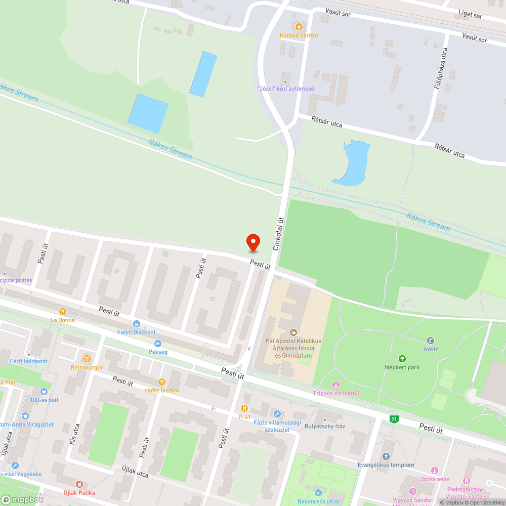 Kacsaúsztató bejelentés helye