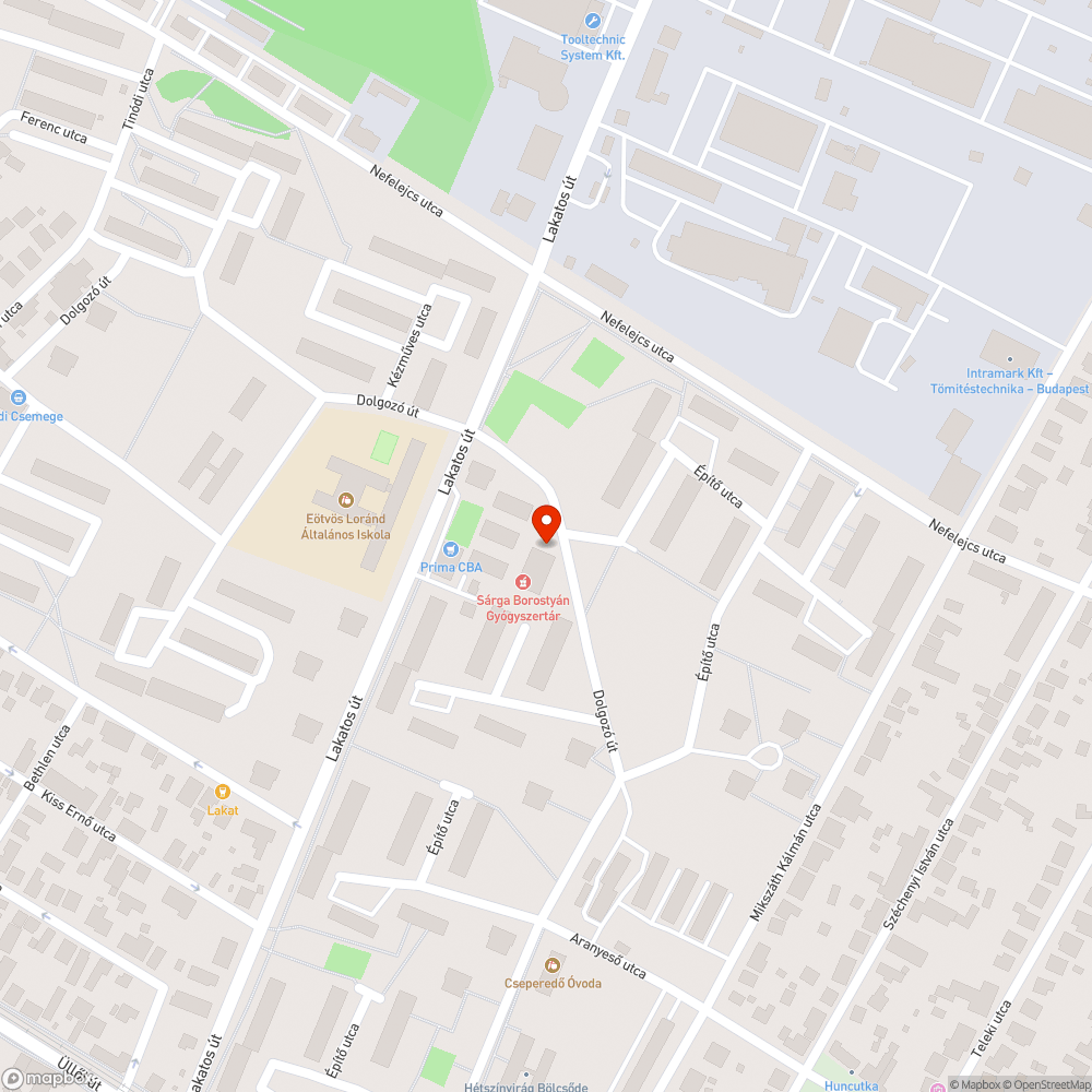 Törött pad bejelentés helye