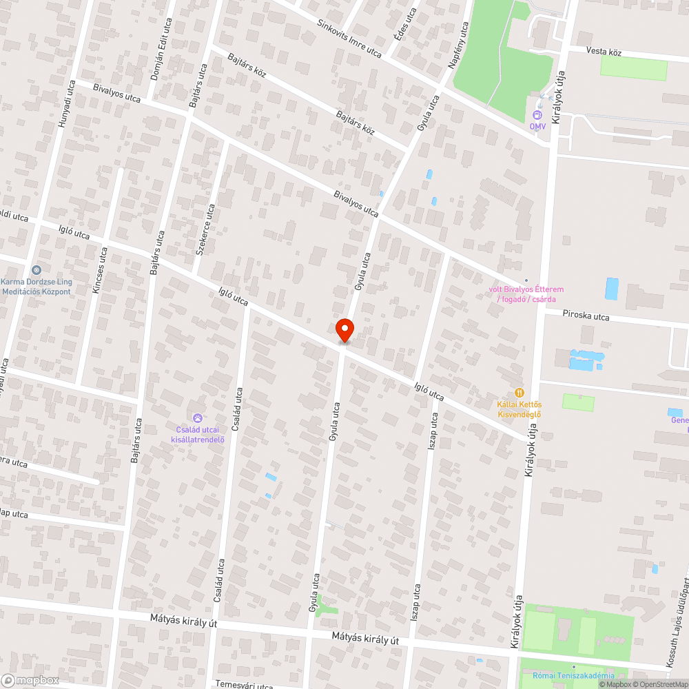 Eltömődött víznyelő bejelentés helye