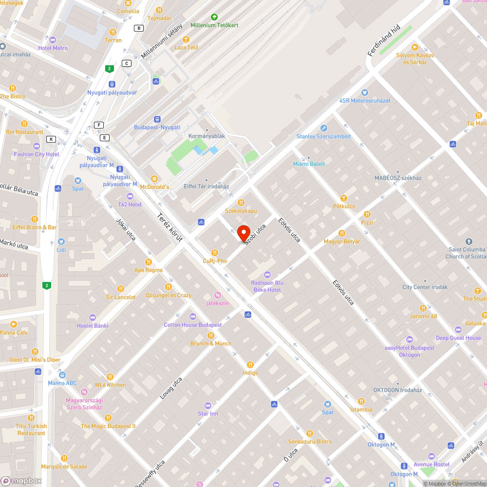 beszakadt útpálya bejelentés helye