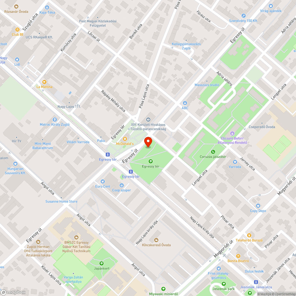 Zöld kupac bejelentés helye