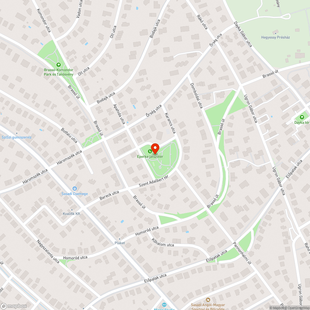 Elromlott átcsúszópálya Szent Adalbert tér bejelentés helye