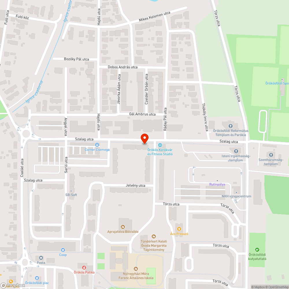 Kiégett izzó bejelentés helye