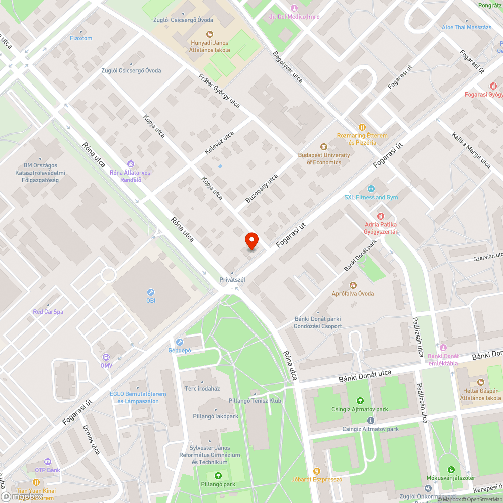 Üres fahely (Fogarasi út 21) bejelentés helye