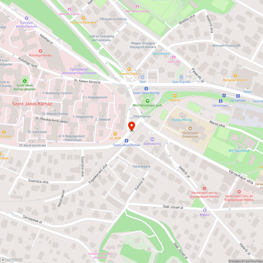 Félig kidőlt fa bejelentés helye