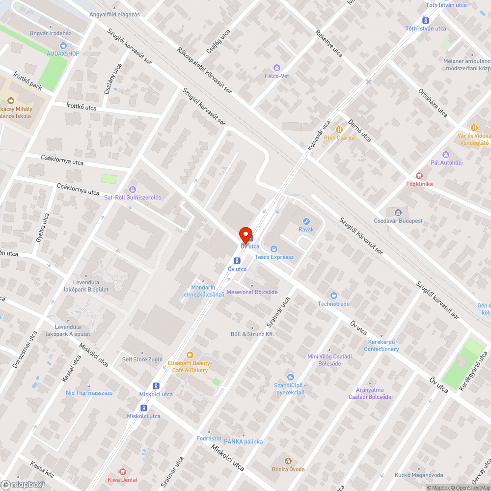 Öv u. Erzsébet királyné új lámpák bejelentés helye